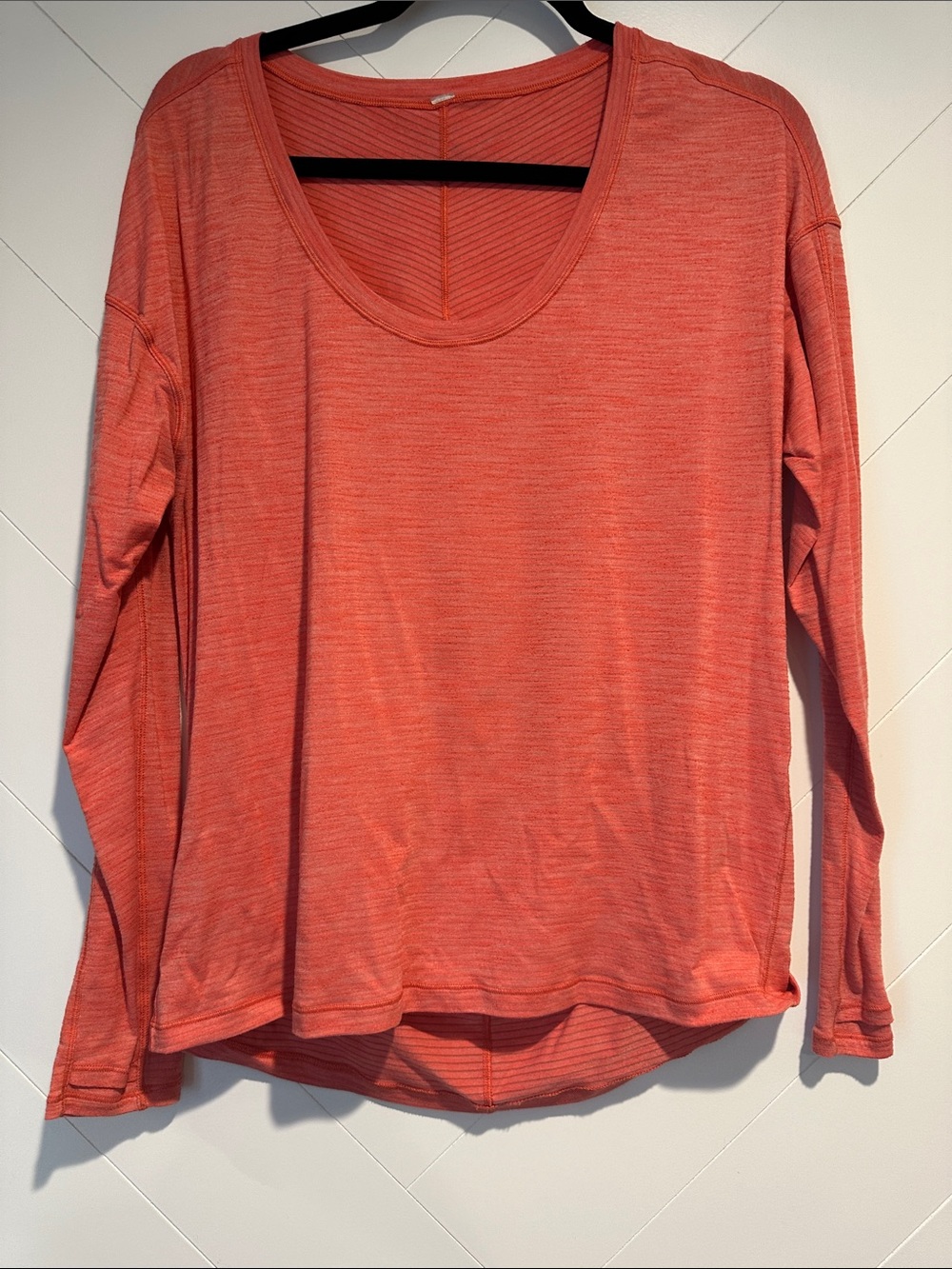 lululemon athletica Long-Sleeve Scoop Neck Top - Coral Orange